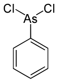Skeletal formula of phenyldichloroarsine