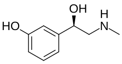 Skeletal formula of phenylephrine