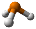 Ball-and-stick model of phosphine