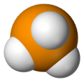 Spacefill model of phosphine