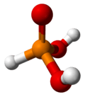 Ball and stick model of phosphorous acid