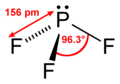 Structure and dimensions of phosphorus trifluoride