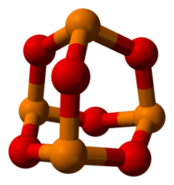 Ball-and-stick model of the P4O6 molecule