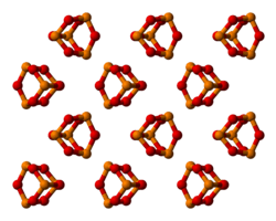 Packing of P4O6 molecules in the crystal structure