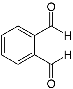 Skeletal formula of o-phthaldehyde