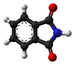 ball-and-stick model of the phthalimide molecule