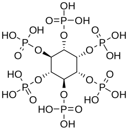Structural formula of phytic acid