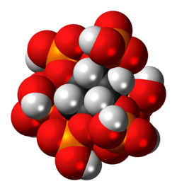 Space-filling model of phytic acid
