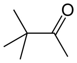Skeletal formula of pinacolone
