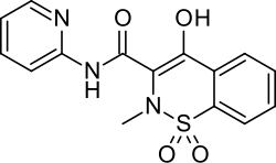 Skeletal formula of piroxicam