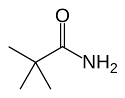 Skeletal formula of pivalamide