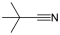 Skeletal formula of pivalonitrile