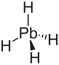 Skeletal formula of plumbane