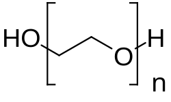 Chemical structure of polyethylene glycol