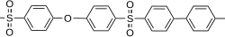 Strukturformel von Polyarylensulfone (PAS).