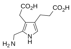2D representation of the chemical structure of porphobilinogen .