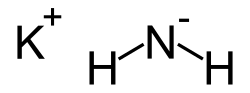 Structural formula of potassium amide