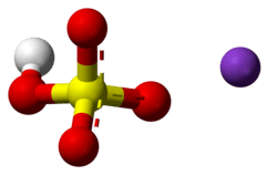 Ball-and-stick model of the component ions