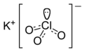 The structure of the ions in potassium chlorate