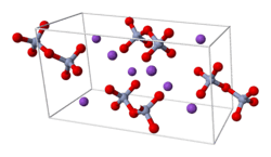 Unit cell of potassium dichromate