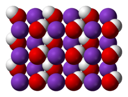 Crystal structure of KOH