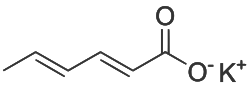 The structure of potassium sorbate