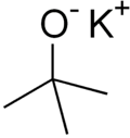 Skeletal formula of potassium tert-butoxide