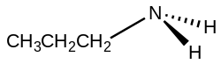 Skeletal formula of propylamine