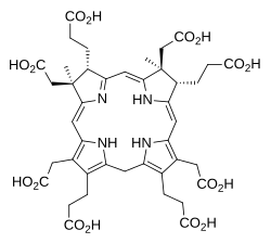 2D representation of the chemical structure of dihydrosirohydrochlorin .