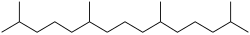 Skeletal formula of pristane