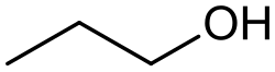 Skeletal formula of 1-propanol