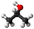 Ball-and-stick model of isopropyl alcohol