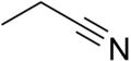 Skeletal formula of propanenitrile
