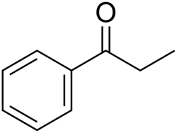 Skeletal formula of propiophenone