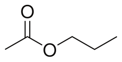 Skeletal formula of propyl acetate