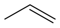 Skeletal formula of propene