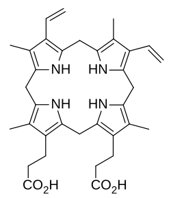 2D representation of the chemical structure of protoporphyrinogen IX .