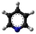 Ball-and-stick diagram of pyridine