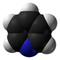 Space-filling model of pyridine