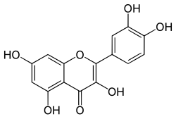 Skeletal formula of quercetin