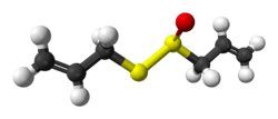 Ball and stick model of R-allicin