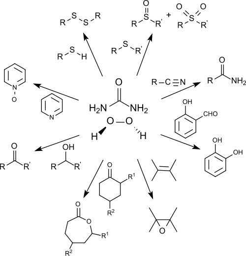 Reaktionen mit Carbamidperoxid