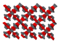 Part of tetragonal red lead's crystal structure