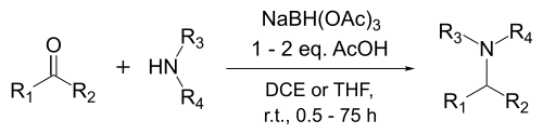 Reductive amination with STAB