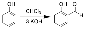 Preparation of salicylaldehyde by the Reimer–Tiemann reaction