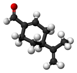 Ball-and-stick model of perillaldehyde