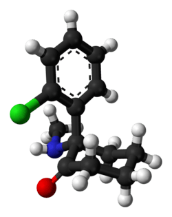 (S)-Ketamine ball-and-stick model