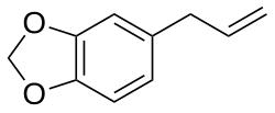 Skeletal formula of safrole