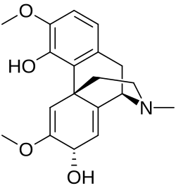 2D representation of the chemical structure of salutaridinol .