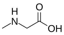 Skeletal formula of sarcosine